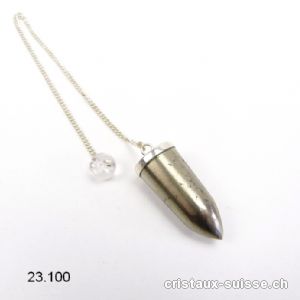 Pendule Pyrite env. 3 cm en argent 925