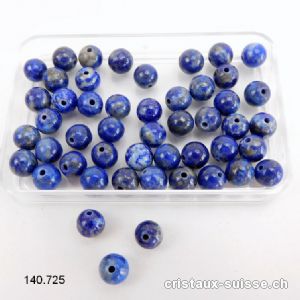 Lapis-lazuli AB, boule percée 6,5 -7 mm. OFFRE SPECIALE