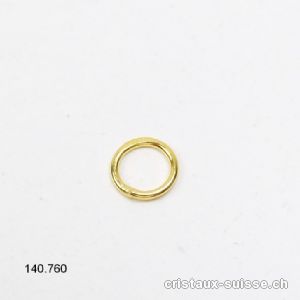 Anneau fermé 6,4 mm x 0,7 mm, argent 925 plaqué or