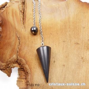 Pendule Schungite rond 4,5 - 5 cm