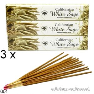 3 Boîtes - Bâtons Encens SAUGE BLANCHE. Offre Spéciale