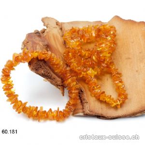 Bracelet Ambre de la Baltique 8 - 12 mm, élastique 19 cm. Taille M-L