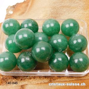 Aventurine verte, boule percée 12 mm