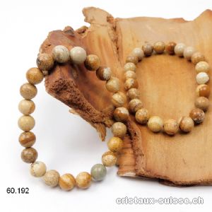 Bracelet Jaspe Paysage 8,5 mm / 18-18,5 cm