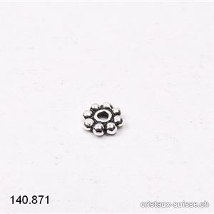 Fleur Ethno 5 mm, Intercalaire en argent 925 vieilli