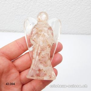 Ange Quartz rose clair Orgonite 7,5 à 8 cm