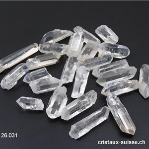 Cristal de Roche, pointe brute 2 à 4 cm, 2 - 4 grammes