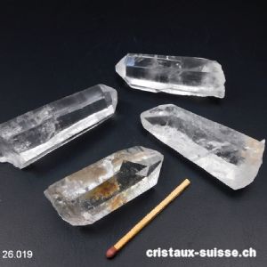 Cristal de Roche pointe brute 5 à 6 cm, 32 - 40 grammes