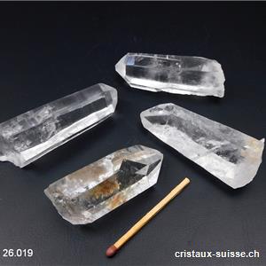 Cristal de Roche pointe brute 5 à 6 cm, 32 - 40 grammes