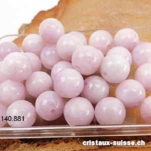 Kunzite, boule percée 8,5 mm