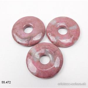Rhodonite rose-beige, donut 3 cm. OFFRE SPECIALE