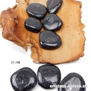 Tourmaline noire - Schörl plate semi-polie 3 - 4 cm / 22 à 28 grammes. Taille L