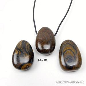 Stromatolite 3 cm percée avec cordon en cuir à nouer