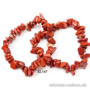 Bracelet Jaspe rouge, élastique 17 - 17,5 cm. Taille S