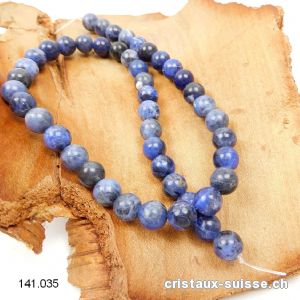 Rang Sodalite 8 - 8,5 mm / 37 cm, env. 46 boules. Offre Spéciale