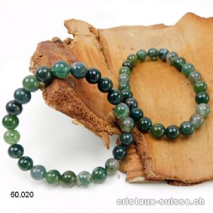 Bracelet Agate Mousse 8 - 8,5 mm / 19 cm