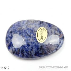 Sodalite, pierre anti-stress incurvée env. 5 x 3,5 cm. OFFRE SPECIALE