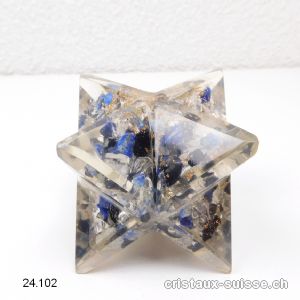 Merkaba Orgonite Tourmaline -  Lapis-Lazuli 6 - 6,2 cm, XL