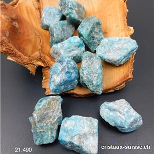 Apatite bleue brute de Madagascar 20 à 25 grammes. Taille L