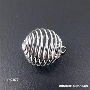 Spirale en métal pour cristaux 2 à 3,5 cm. Taille M