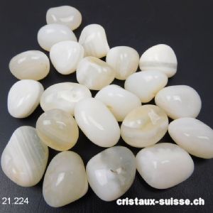 Agate blanche - Agate de la Paix 06 à 10 grammes / 2 à 2,5 cm. Taille SM. OFFRE SPECIALE