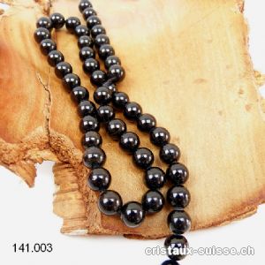 Rang Tourmaline noire 8 - 8,5 mm / 39 cm, env. 47 boules