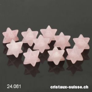 Petit Merkaba Quartz rose, diagonale 2 cm x épais. 1,3 cm. OFFRE SPECIALE