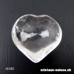 Coeur Cristal de Roche 3,5 - 4 x 3 - 3,5 cm