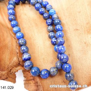 Rang Lapis-lazuli AB 8,5 mm / 39 cm, env. 45 boules. OFFRE SPECIALE