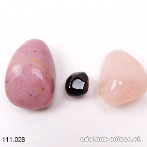 Elixir AMOUR ET EROTISME, lot de 3 cristaux