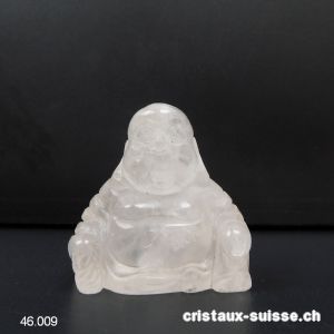 Bouddha Cristal de Roche blanc 3,5 à 4 cm