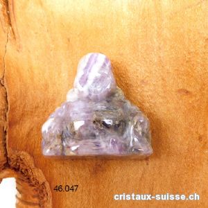 Petit Bouddha Améthyste-Quartz 3 cm. Qual. AB. OFFRE SPECIALE