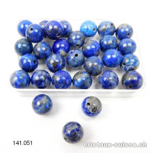 Lapis-lazuli AB, boule percée 8 - 8,5 mm. OFFRE SPECIALE