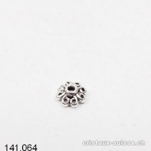 1 pièce Fleur incurvée 5 mm, Intercalaire en argent 925