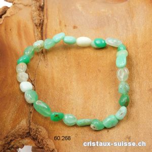 Bracelet Chrysoprase 6-10 mm, élastique 19 cm