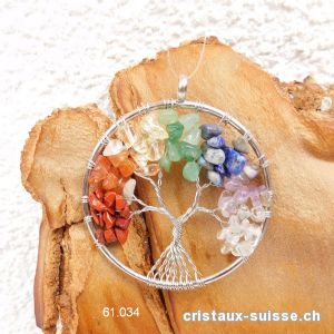 Suspension Arbre de Vie des 7 Chakras, 5 cm