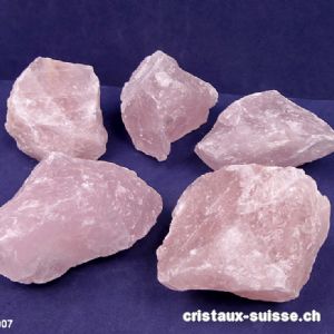 Quartz rose brut Madagascar 230 à 280 grammes