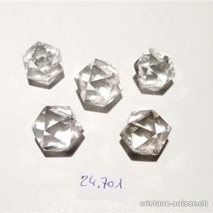 Icosaèdre Cristal de Roche, env. 1,5 cm. Qualité A