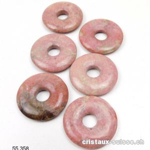 Rhodonite Donut 3 cm, Qual AB. OFFRE SPECIALE