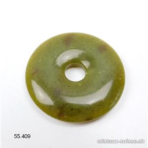 Jade Serpentine foncée, Donut 4 cm