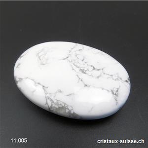 Magnésite - Howlite blanche, galet 7 x 5 cm