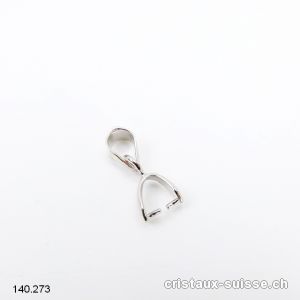 1 Suspend Clip en métal argenté 4 x 3 mm, Petit