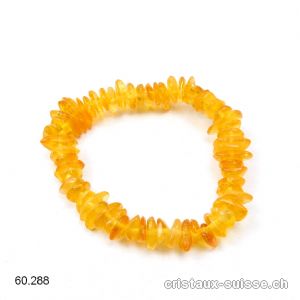 Bracelet pour Enfant en Ambre clair, élastique 13 cm