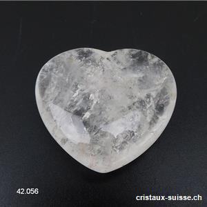 Coeur Cristal de Roche env. 4 x 4 x 1,5 cm
