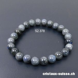 Bracelet Labradorite foncée 10 mm / 19 cm
