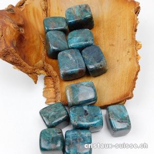 Apatite carrée bleue - brune 2 - 2,5 cm / 19 à 30 grammes. Taille L - XL. OFFRE SPECIALE