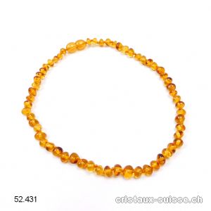 Collier Ambre miel pour bébé noué 5 - 7 mm / env. 32 - 33 cm
