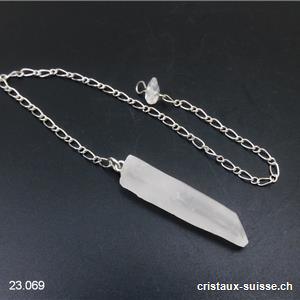 Pendule Cristal de roche, pointe brute 3,5 à 4,5 cm. Qual AB. OFFRE SPECIALE
