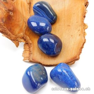 Agate bleue 3,5 à 4 cm / 34 à 40 grammes. Taille XL. Qual. AB