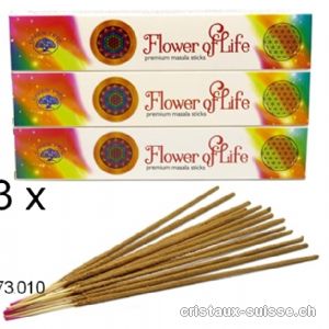 3 boîtes - Bâtons Encens Green Tree - FLOWER OF LIFE